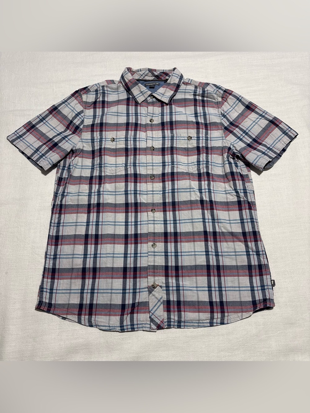 Men’s Toad & Co. Smythy Short Sleeve Button Down Shirt | Red Plaid | Medium